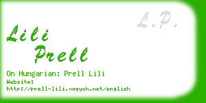 lili prell business card